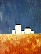 Kazimir Malevich landscape with five houses china oil painting artist